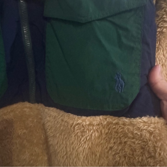 Polo Ralph Lauren Colorblock Pile Fleece Hybrid ½ Zip Pullover Jacket in Camel - Picture 10 of 12